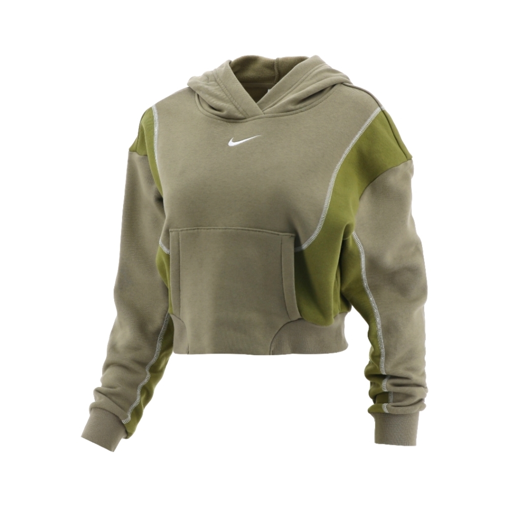 NWT Nike Sportswear Women's Oversized Fleece Hoodie Olive size M DM6359-351